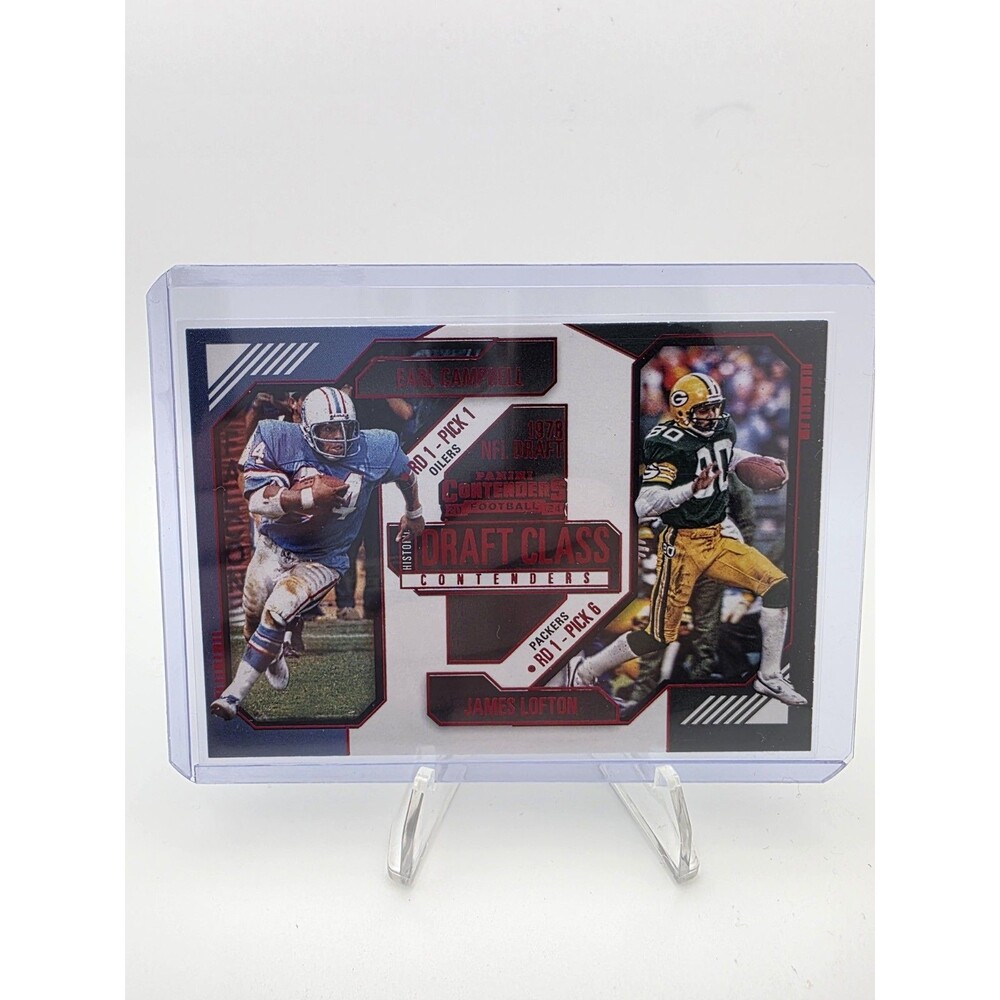 2024 Contenders Football Draft Class Earl Campbell & James Lofton #2 Red Foil